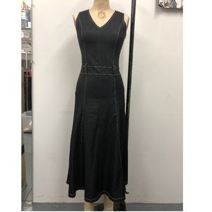 Black Denim Midi Dress